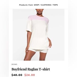 Boyfriend Raglan T-shirt woman’s us size XS